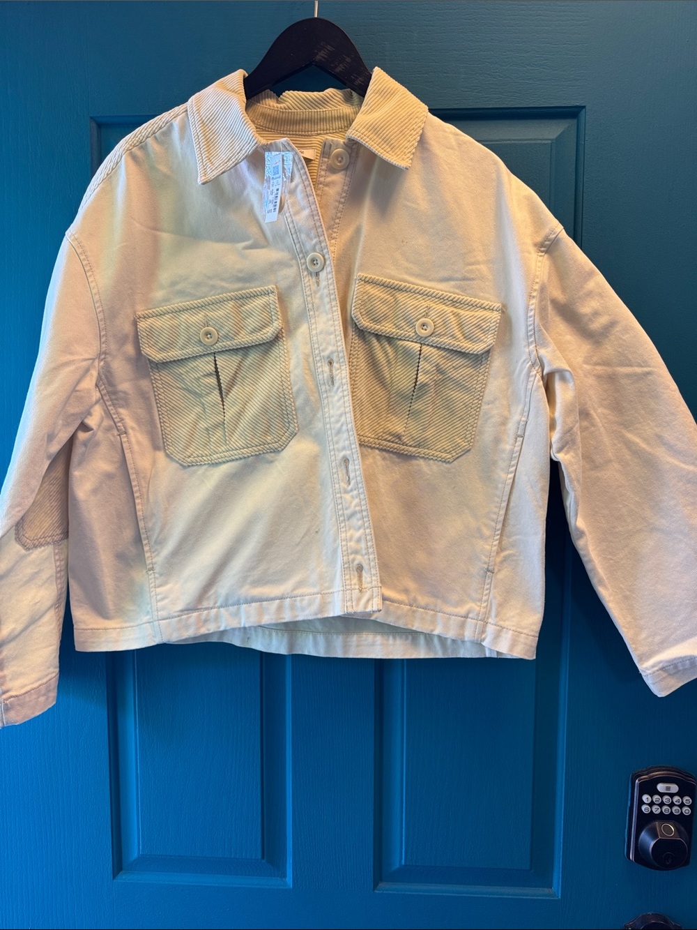 Madewell Cream Corduroy Button-Up Jacket